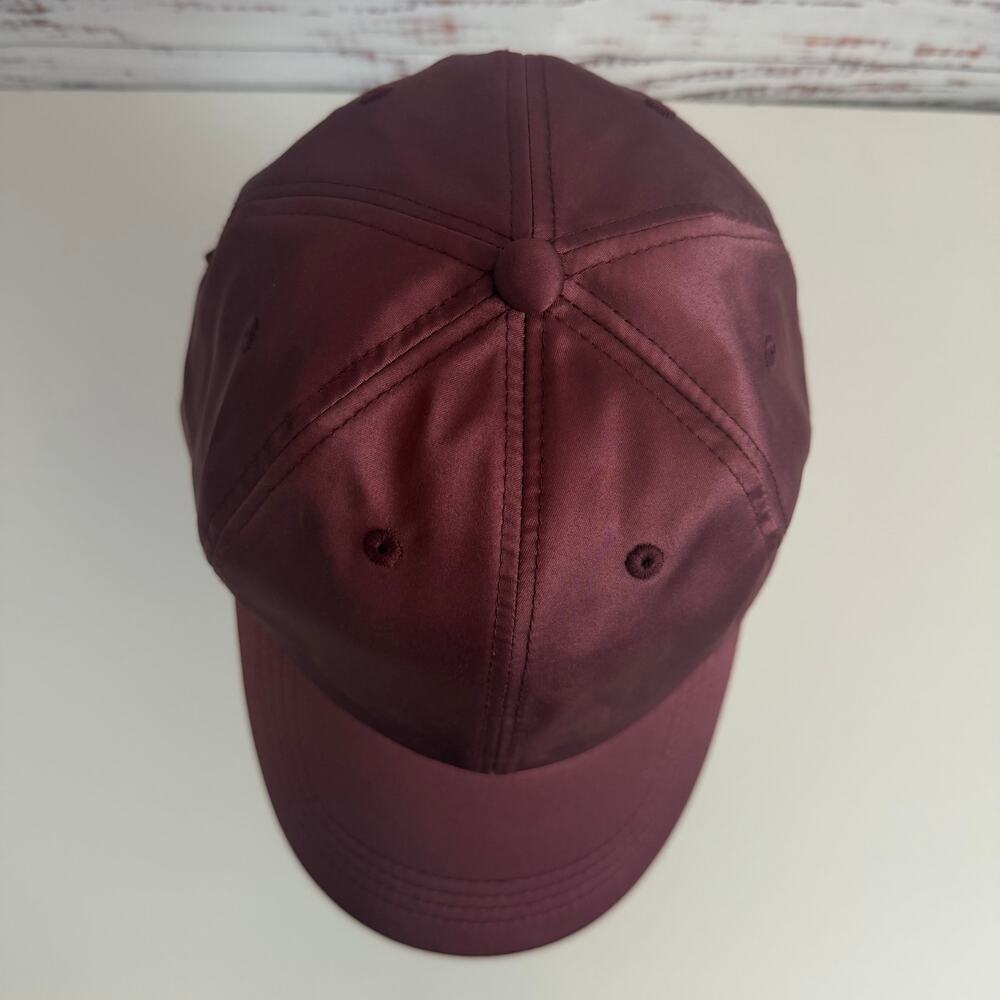 Fabaletics Breezy II Cap Hat Satin Finish Womens Burgundy - Picture 7 of 11